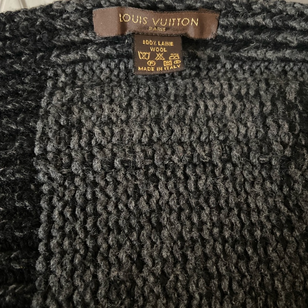Louis vuitton grey damier wool scarf - Picture 5 of 12